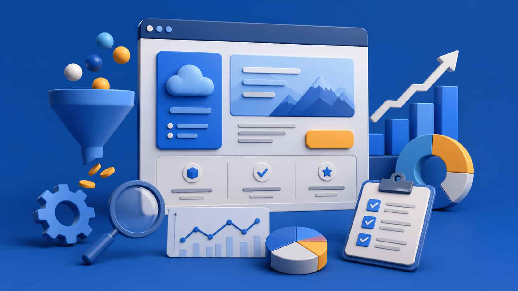 SaaS landing page optimization example with CTA and product UI