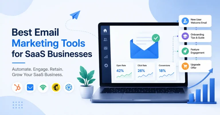 Best email marketing tools for SaaS businesses featuring automation workflows, onboarding emails, customer retention, and lifecycle marketing strategies.