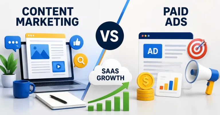 Content marketing vs paid ads for SaaS growth