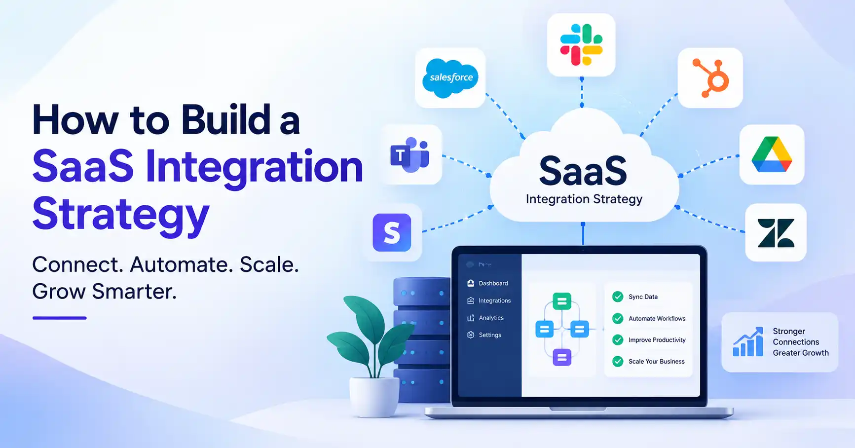 SaaS integration strategy connecting multiple business applications