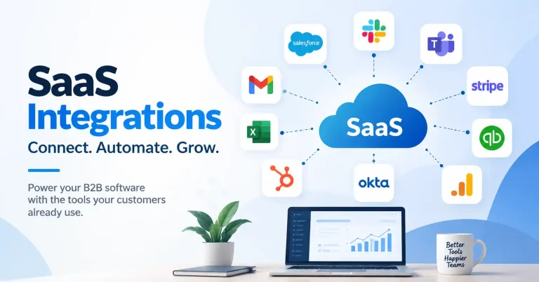 SaaS integrations connecting B2B software with business tools