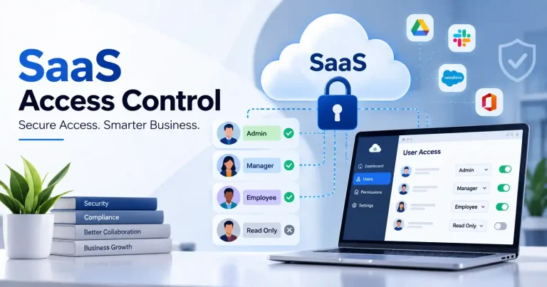 SaaS access control showing secure user roles and permissions