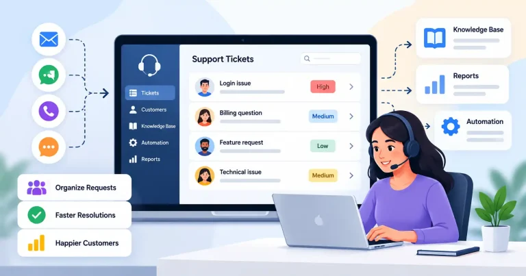 SaaS help desk customer support ticket management