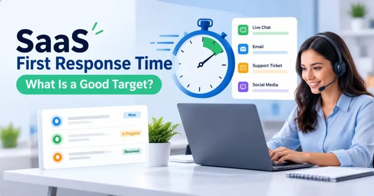 SaaS first response time and customer support metrics